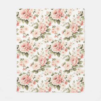 Cobertor De Velo Rosas de creme pastel