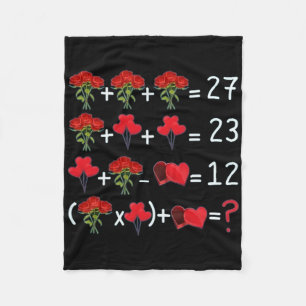 Cobertor De Velo Rosas de Equação Matemática Chocolates Balões Dive