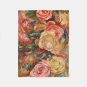 Cobertor De Velo Rosas por pintura impressionista do Renoir