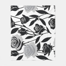 Rosas Pretas Minimalistas Com Caules Cinza Claro