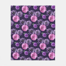 Rosas Românticos Roxo e Cor de Água Rosa Floral