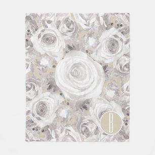 Cobertor De Velo Rosas Rústicas Brancas de Inverno Kraft Chic Desga