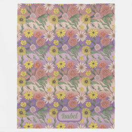 Cobertor De Velo Rosas, Visitas, Girassóis E Lírios