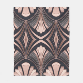 Cobertor De Velo Rose Gold Romance Neo Art Deco Fan Design