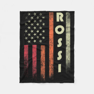 Cobertor De Velo Rossi Surname Funny Retro Vintage Birthday América