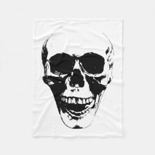 Cobertor De Velo Rosto Crânio Silhouette Grunge Rock Graphic Hallow