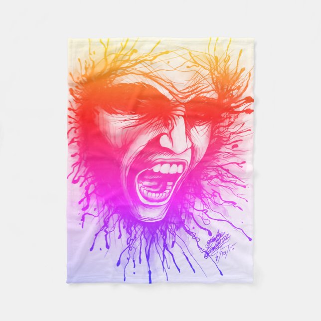 Cobertor De Velo Rosto de Gritação (Frente)