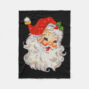 Cobertor De Velo Rosto de Papai Noel Alegre Retrô Vintage St. Nick