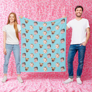 Cobertor De Velo Rosto Personalizado, Oferta Única de 3 Fotos para