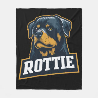 Cobertor De Velo Rottie – Starkes Rottweiler Portrait