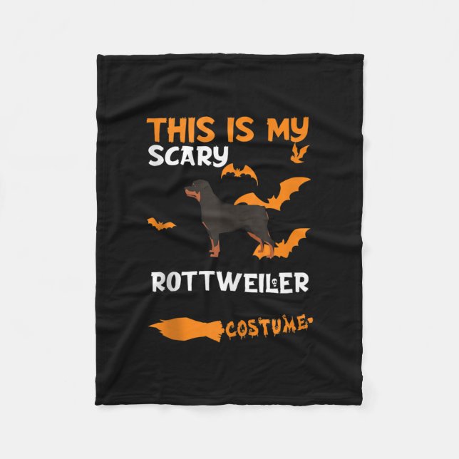 Cobertor De Velo Rottweiler Costume Halloween Cachorro Assustador P (Frente)