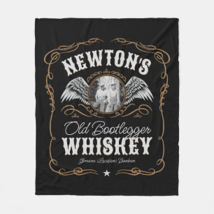 Cobertor De Velo Rótulo Whiskey Antigo ADICIONAR Nome da Família FO