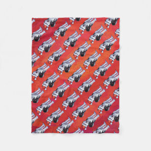 Cobertor De Velo Rouco em Santa Hat em Vermelho