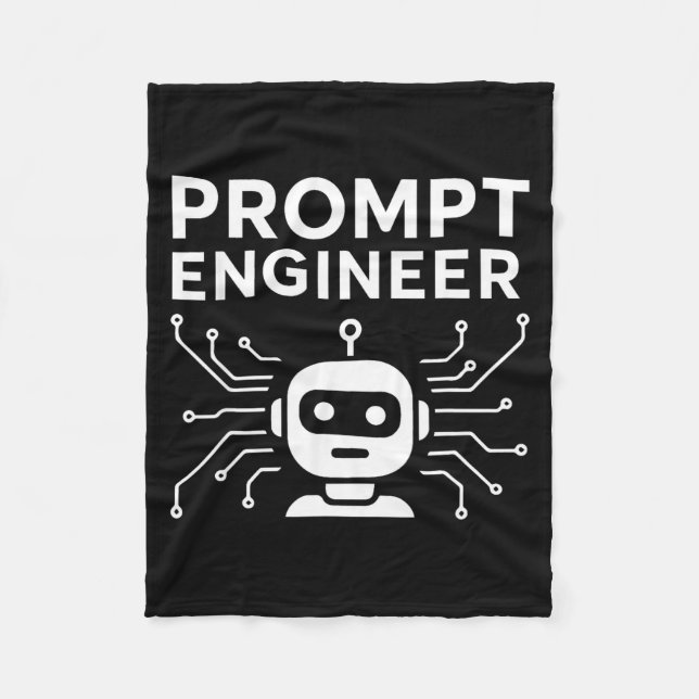 Cobertor De Velo Roupa de Engenheiro de Prompt Piada de Tecnologia  (Frente)