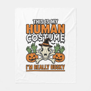 Cobertor De Velo Roupa de Halloween de Custo Humano Husky Engraçado