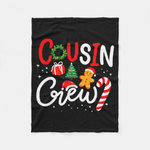 Cobertor De Velo Roupas de Natal da Tripulação de Primos Família Co