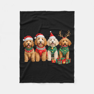 Cobertor De Velo Roupas de Natal Goldendoodle Golden Doodle Para W