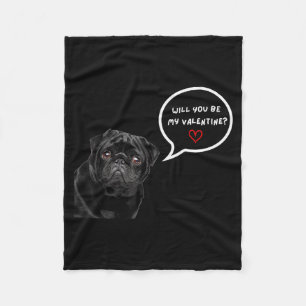 Cobertor De Velo Roupas engraçadas do dia dos namorados do Pug pret