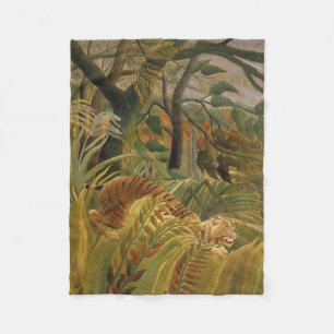 Cobertor De Velo Rousseau Arte Tropical de Tigres
