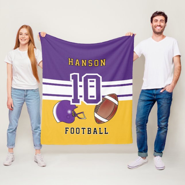 Cobertor De Velo 🏈 Roxo, Branco e Dourada Carta Esportiva (In Situ)