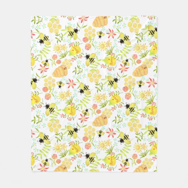 Cobertor De Velo Roxo de Abelha (Frente)