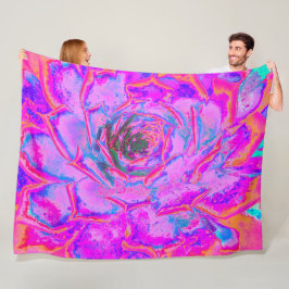 Cobertor De Velo Roxo e Magenta - Sena Rosette Suculente