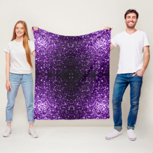 Cobertor De Velo Roxo escuro brilho falso brilhos faiscantes