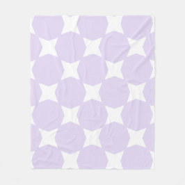 Cobertor De Velo Roxo Lilás Suave e Design de Estrelas Brancas