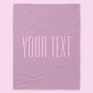 Cobertor De Velo Roxo Pastel & Rosa Claro Texto Editável Moderno