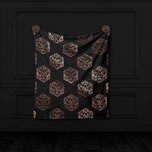 Cobertor De Velo RPG Dice Blue Old School Tabletop Role Player