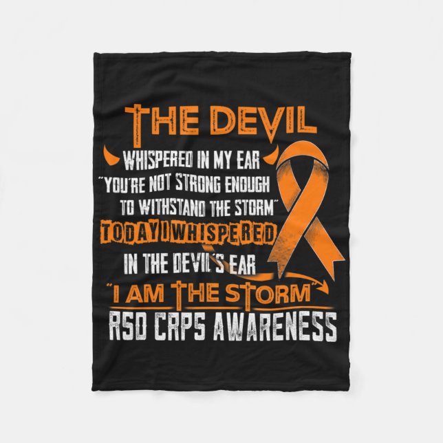 Cobertor De Velo Rsd Crps Consciência Eu Sou O Diabo Da Tempestade (Frente)