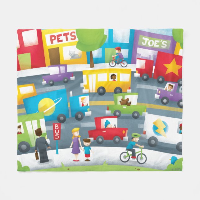 Cobertor De Velo Rua Cidade (Frente (Horizontal))