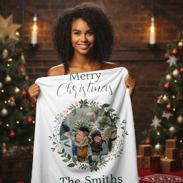 Cobertor De Velo Rua de Natal Personalizada da Família