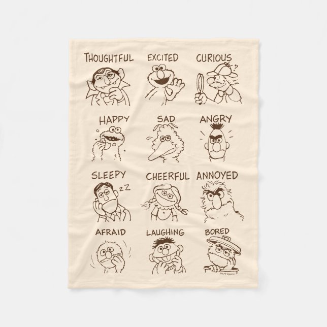 Cobertor De Velo Rua Sésamo | Emoções e sentimentos (Frente)