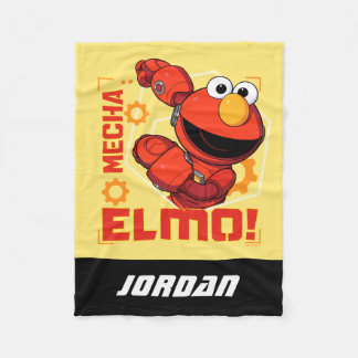 Cobertor De Velo Rua Sésamo | Mecha Builders Elmo | Adicionar nome