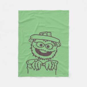 Cobertor De Velo Rua Sésamo Oscar the Grouch