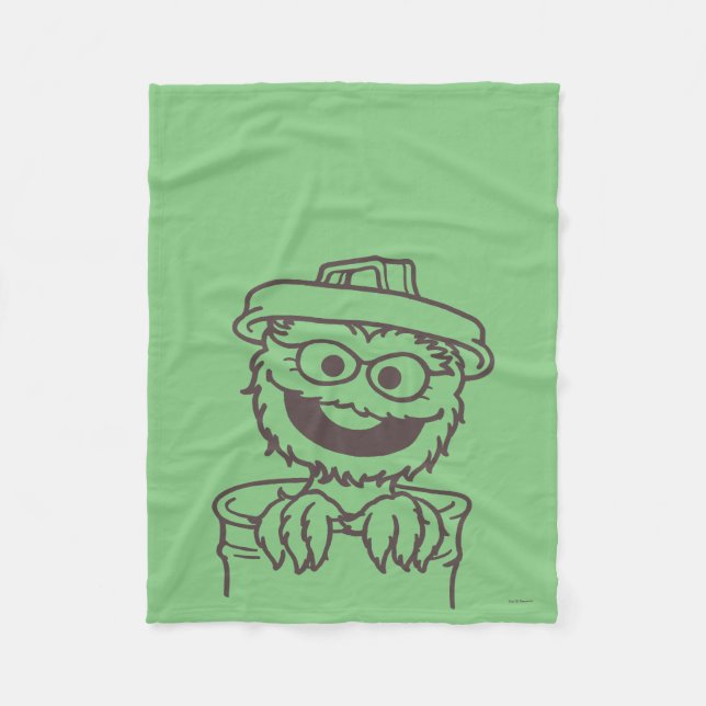 Cobertor De Velo Rua Sésamo | Oscar the Grouch (Frente)
