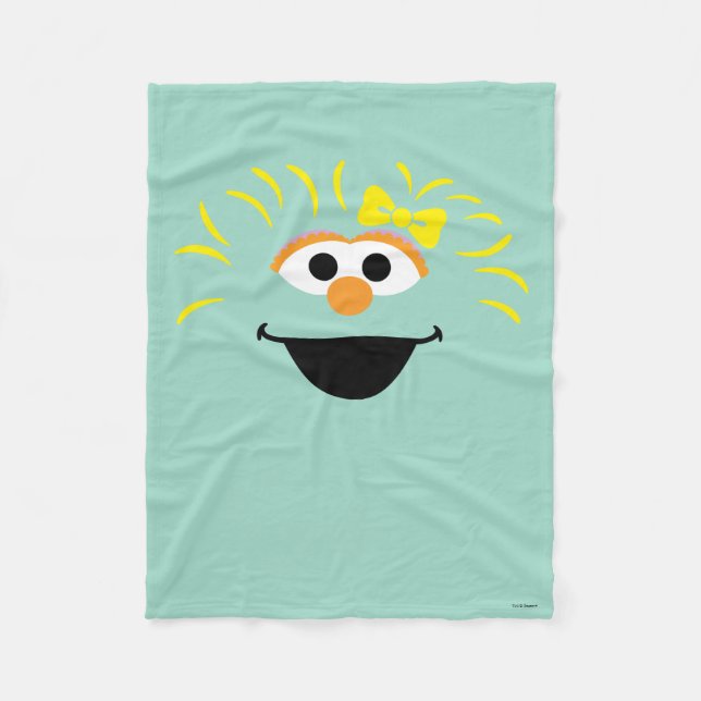 Cobertor De Velo Rua Sésamo | Rosita Face Art (Frente)