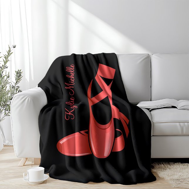 Cobertor De Velo Ruby Red Balé Slippers w Name Dance (Criador carregado)