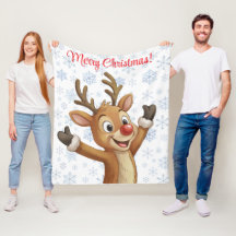 Rudolph com Flocos de Neve Azuis 