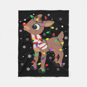 Cobertor De Velo Rudolph O Nariz Vermelho Rena Para Crianças E Nata