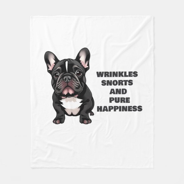 Cobertor De Velo Rugas, nervos e pura felicidade (Frente)