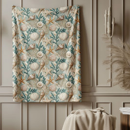 Cobertor De Velo Rustic Beach inspirou Blanket Soft Sea Tones