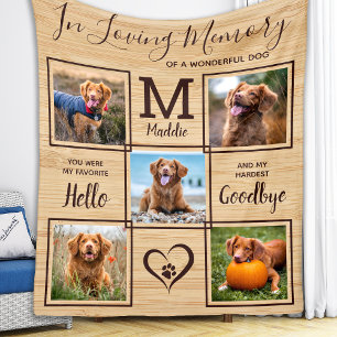Cobertor De Velo Rustic In Loving Memory Photo Collage Pet Memorial