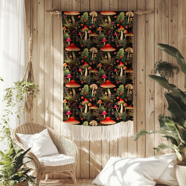 Cobertor De Velo Rustic Nature Blanket Mushrooms & Woodland Vibes (Rustic Nature Blanket Mushrooms & Woodland Vibes)