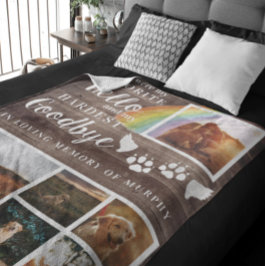 Cobertor De Velo Rustic Paw Imprime Foto Personalizada Do Memorial