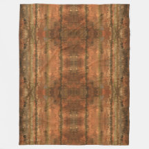 Rustic Southwest Brown Patternou Fleece Blanket