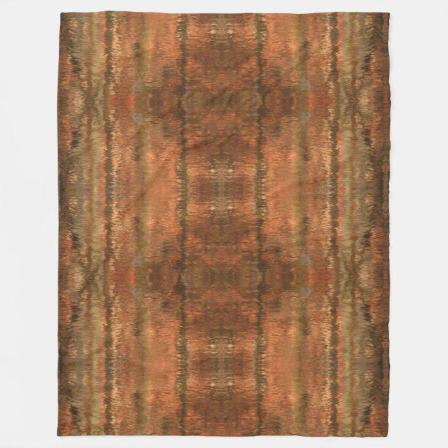 Cobertor De Velo Rustic Southwest Brown Patternou Fleece Blanket (Frente)