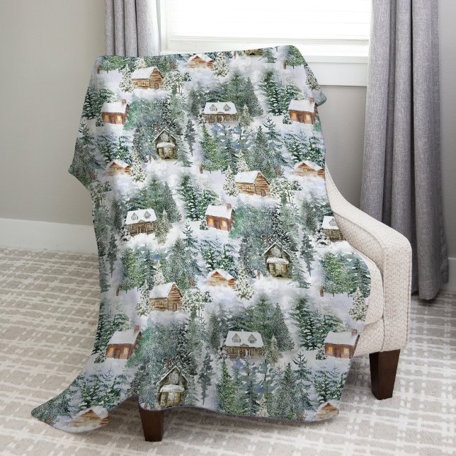 Cobertor De Velo Rustic Winter Woodland (Criador carregado)