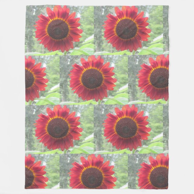 Cobertor De Velo Rusty Red Sunflower (Frente)